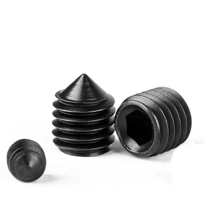 शंकु बिंदु के साथ हेक्स सॉकेट सेट पेंच